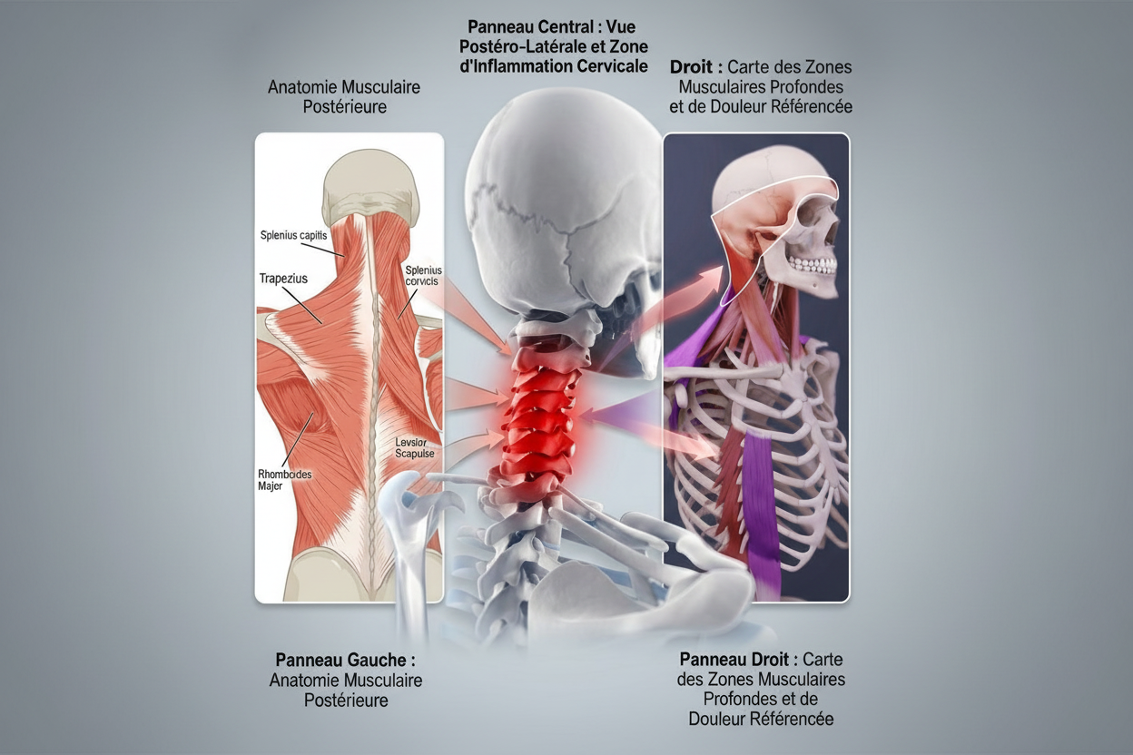 Infographie anatomie cervicale paysage sans filigrane Image
